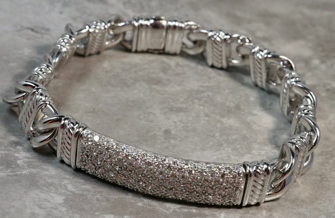 David Yurman 18k white gold Diamond bracelet