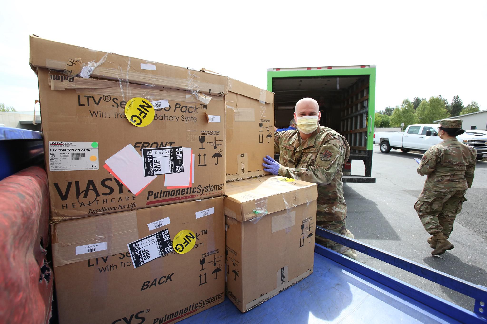 Working with the DGS and Military to disinfect medical supplies during COVID