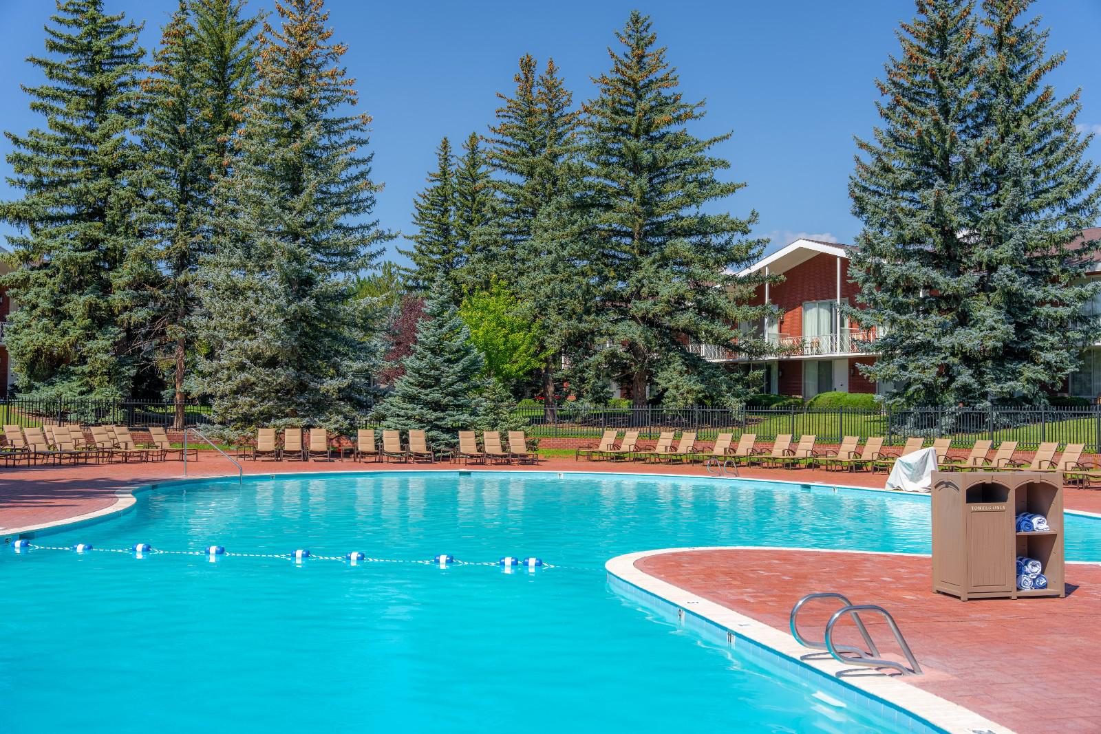 The outdoor seasonal pool at Little America Cheyenne. Little America Hotel & Resort - Cheyenne Cheyenne (307)775-8400