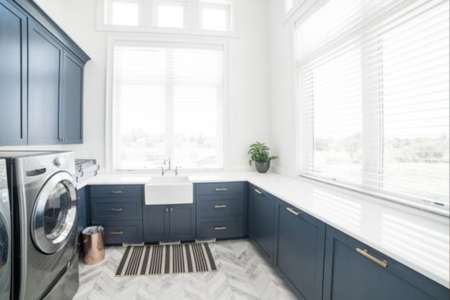 Your laundry could easily become a beautiful space that flows beautifully with the rest of your home. Blinds are easy to maintain and add a touch of elegance to this previously forgotten space.