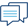 Speech bubbles icon.