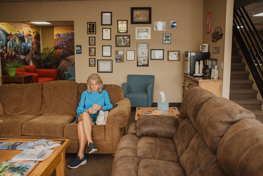 Vehicle maintenance doesn't have to be stressful. Relax in our comfortable waiting area while our experienced technicians take care of your car.