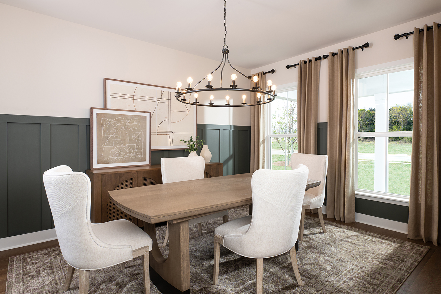 Open dining area at Glenview Farms new construction community in Murfreesboro, TN