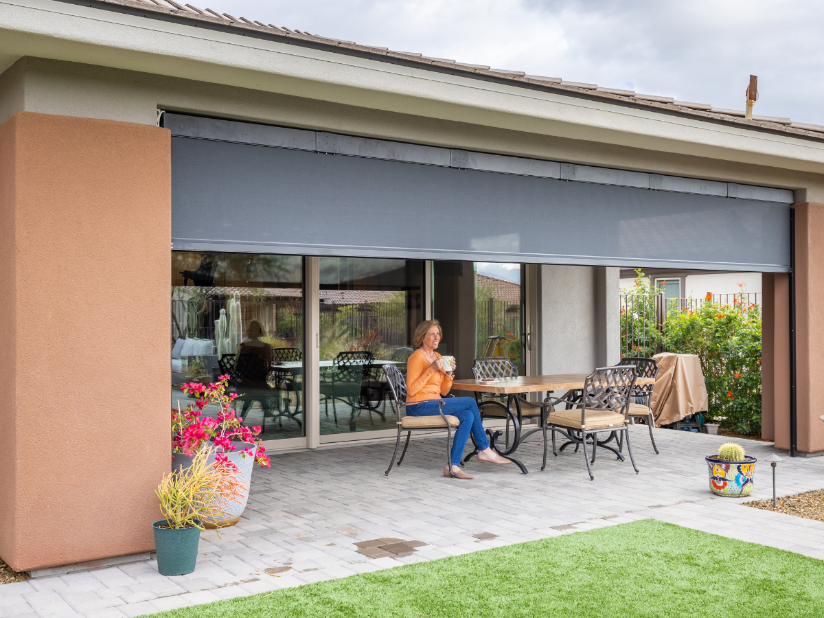 Enjoy peace, privacy, and a whole lot of serenity in your own backyard retreat with our exterior shades. Create your personal oasis this summer with Budget Blinds!
