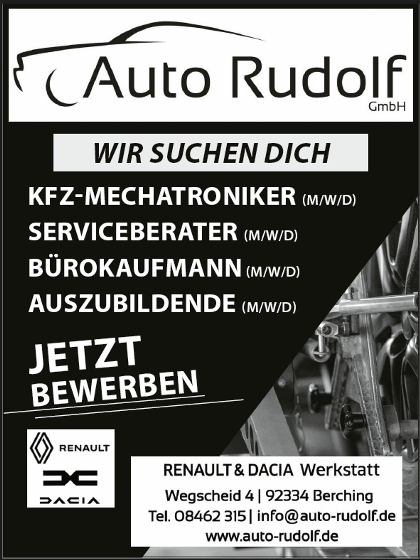 Auto Rudolf GmbH, Wegscheid 4 in Berching