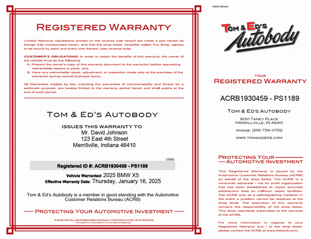 Images Tom & Ed's Autobody of Merrillville