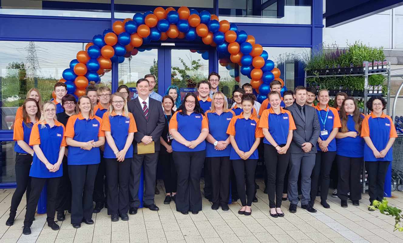 The new store team at B&M Anglia, ready for opening day.