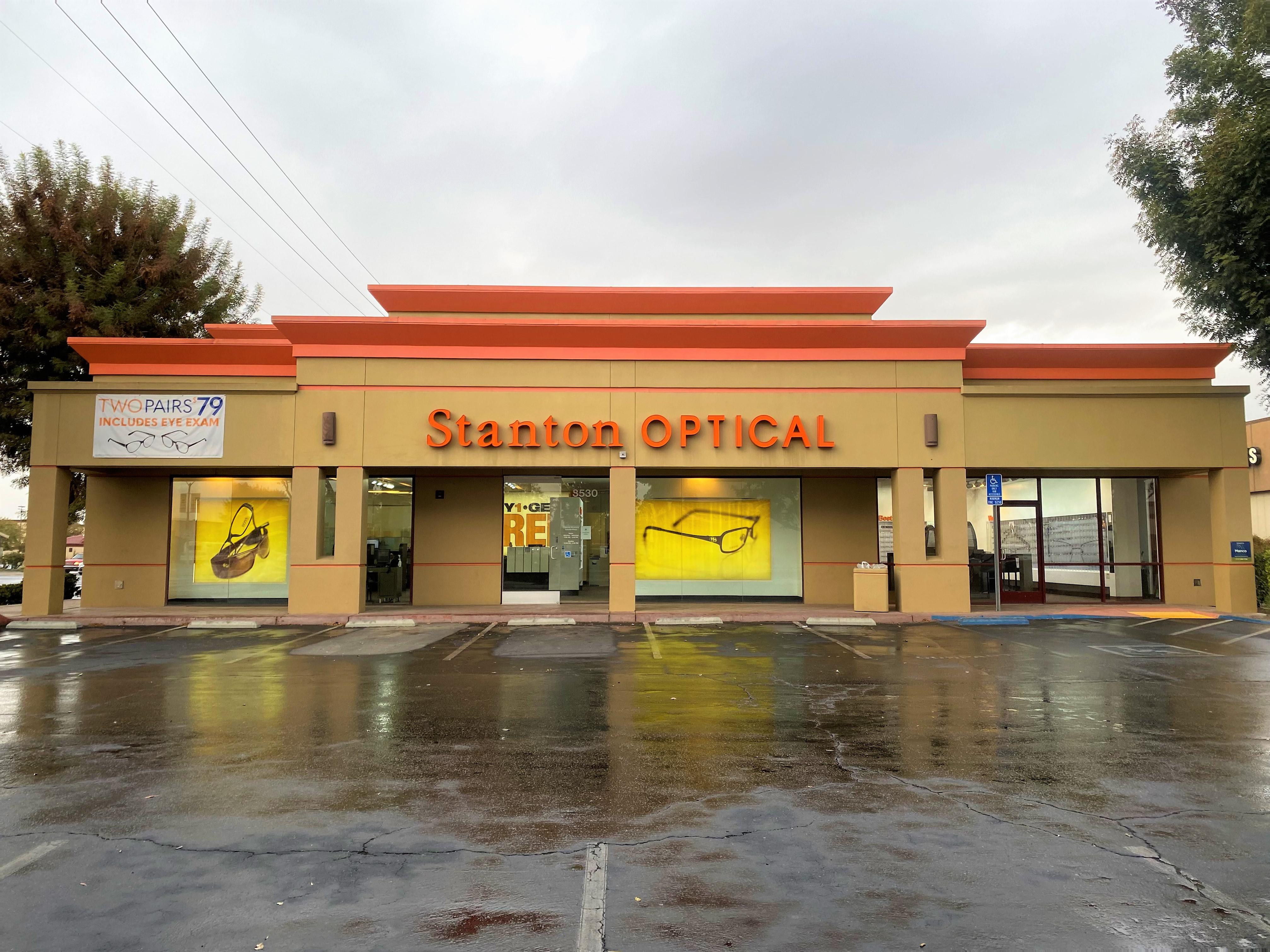 Storefront at Stanton Optical store in Visalia, CA 93277