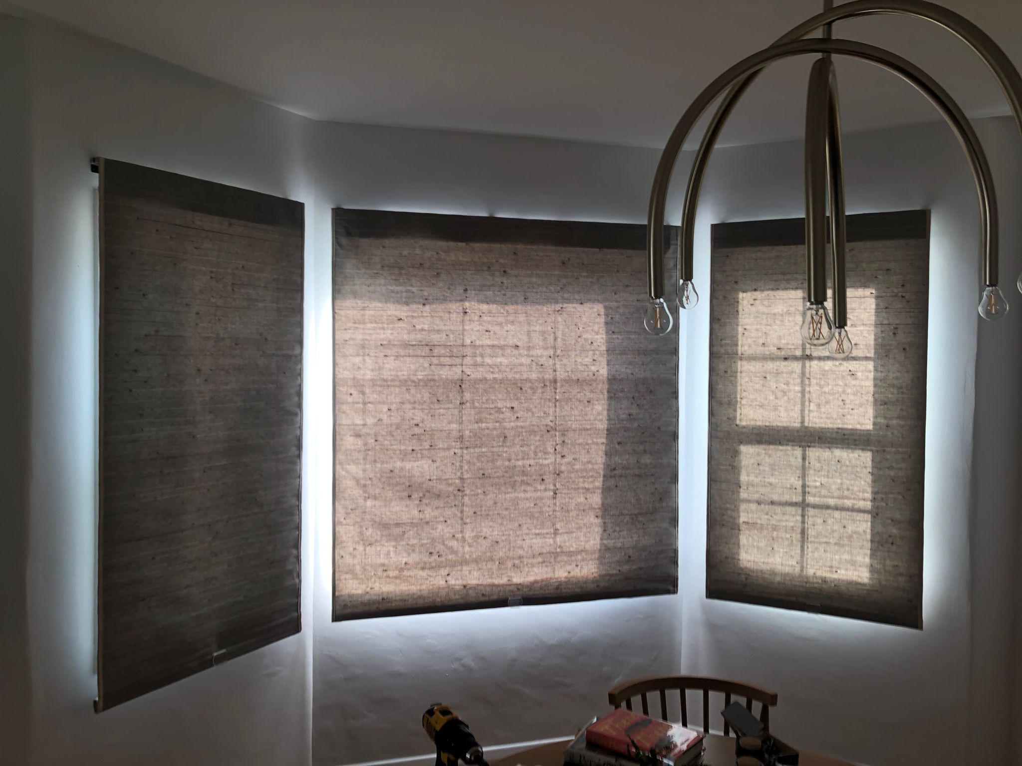 Bamboo shades are extremely versatile when mixing and matching different styles and textures of bamboo shades to your windows. Add a lining for a uniform look from the outside. Bamboo window shades are available in top-down/bottom-up options and can be motorized for added safety and convenience.