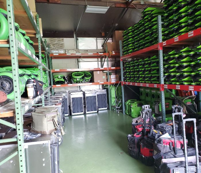 SERVPRO of Jackson/Lacey warehouse and equipment