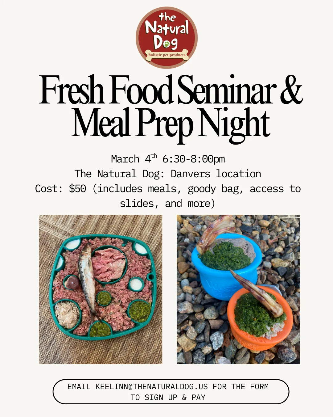 Image of Local Pet Event Fresh Food Seminar Nearby