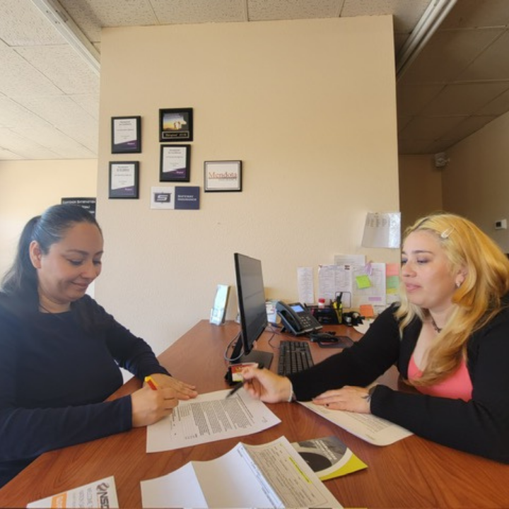 Customer interaction at the L.A. Insurance Agency located at 6395 Wadsworth Blvd. in CO 