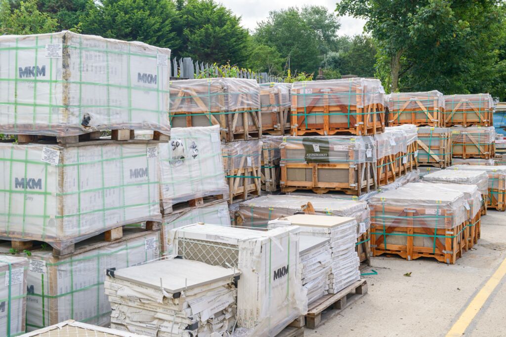Image of concrete in storage in yard