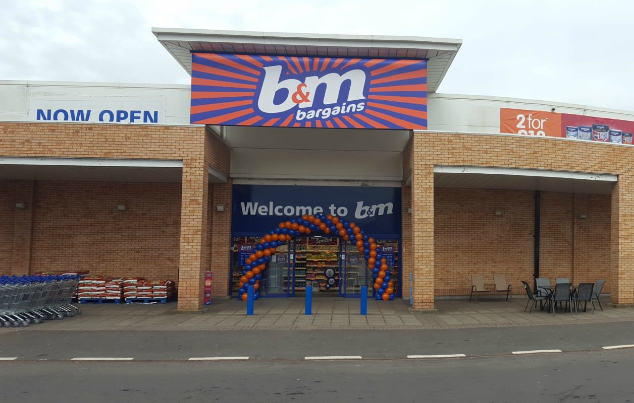 Airdrie's new and improved B&M Bargains store, Airdrie Retail Park which has been expanded