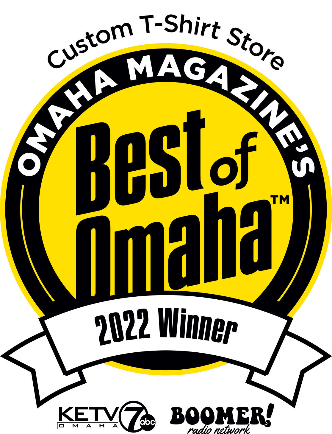 2022 Best of Omaha Winner for for custom t-shirts - Corporate Creations