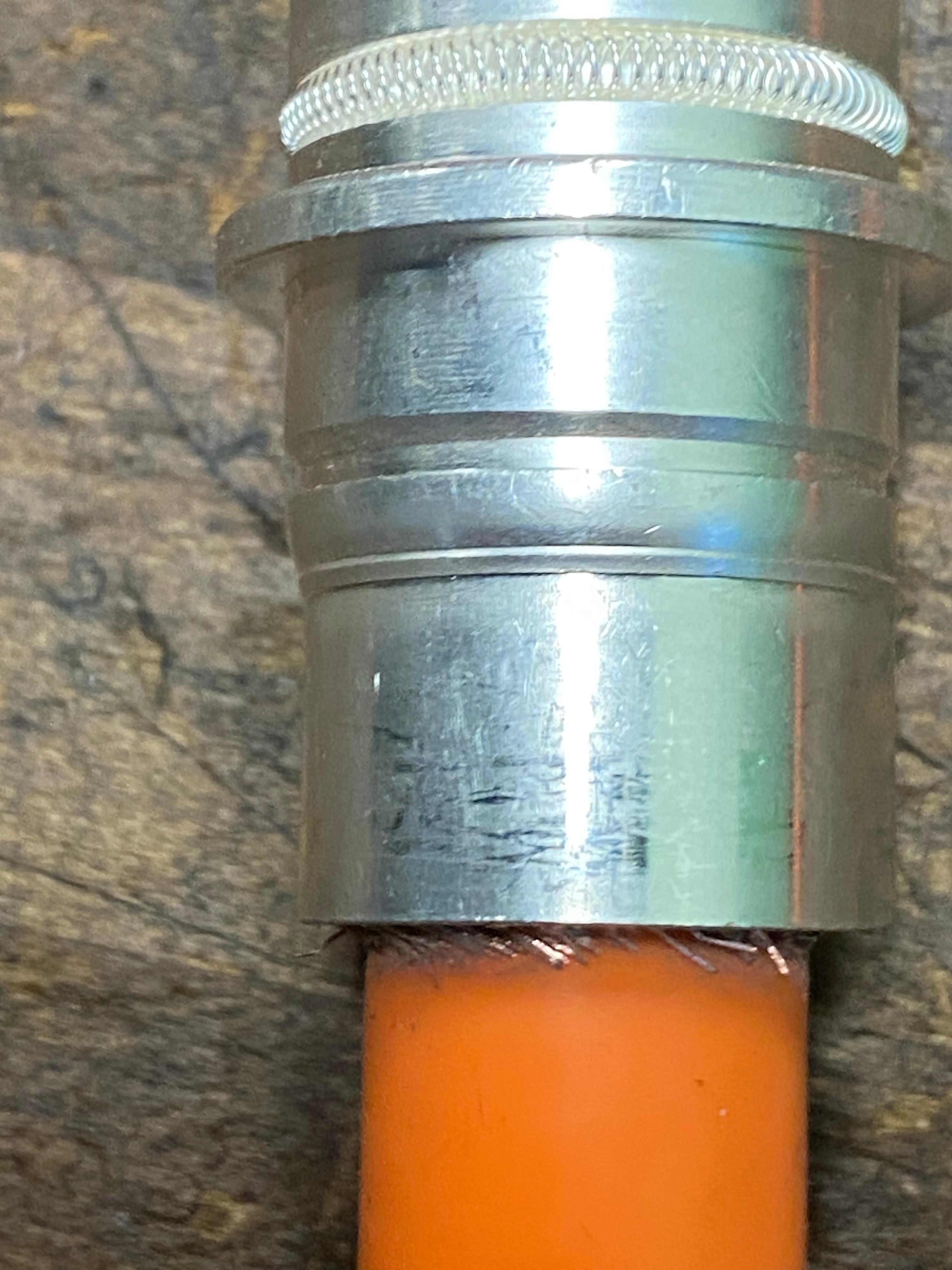 Close up EV wire termination