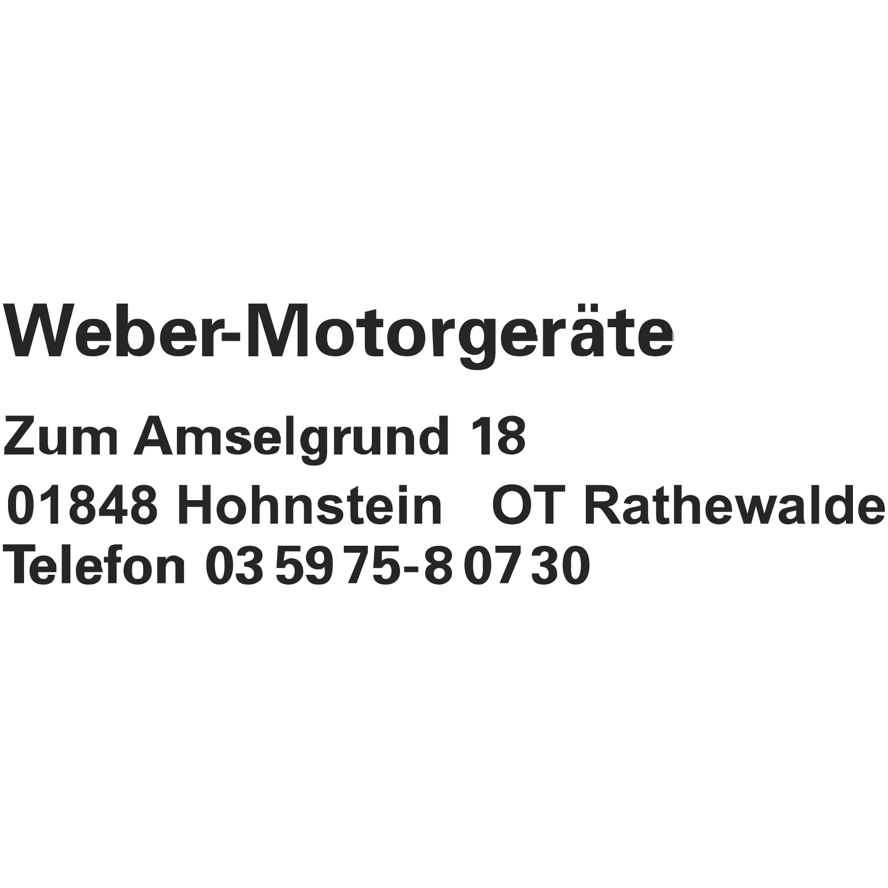 Weber-Motorgeräte in Rathewalde Stadt Hohnstein - Logo