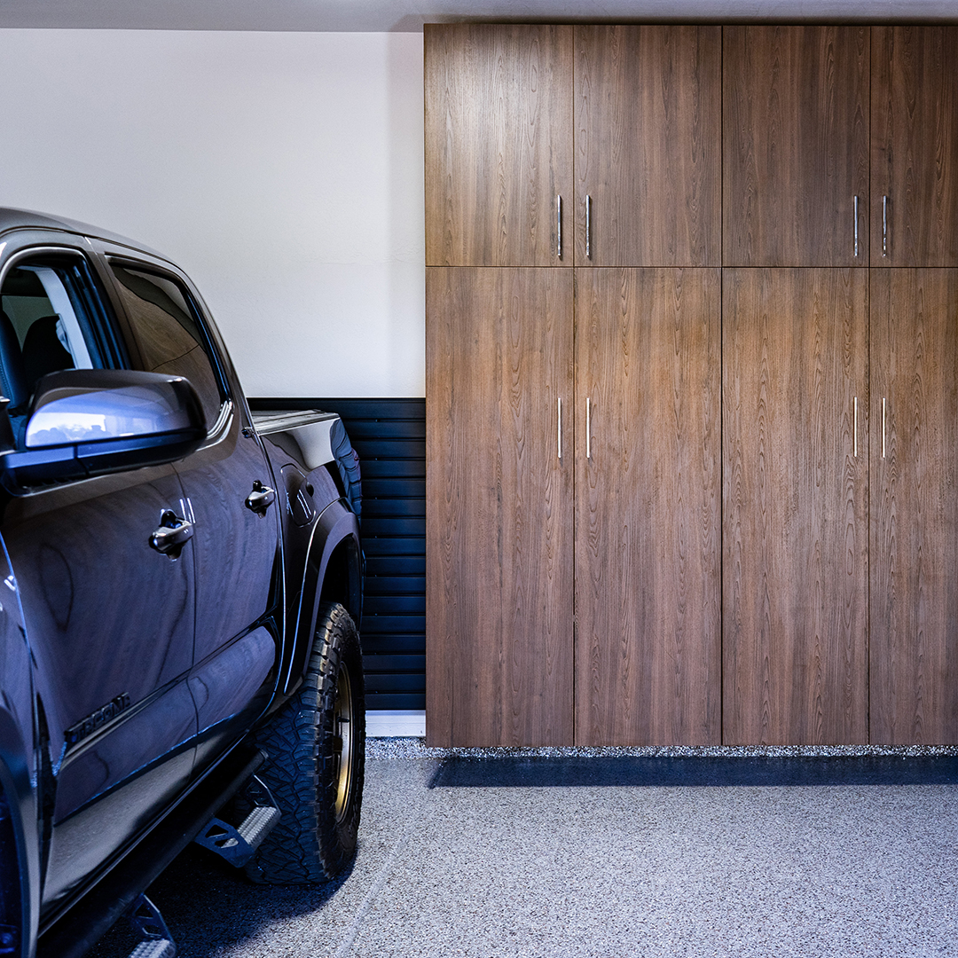 Need more room for your ride? Our custom cabinets and storage solutions are designed with you, and your vehicles in mind!