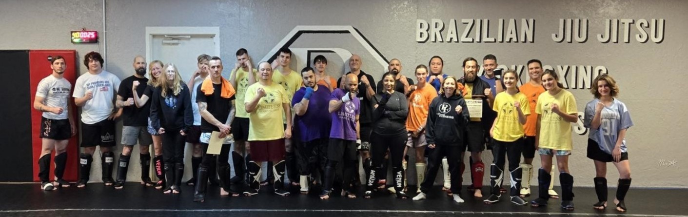 Community group photo with the owners and students of ProFound Fitness, representing a welcoming and supportive atmosphere where personal growth, connection, and transformation thrive.