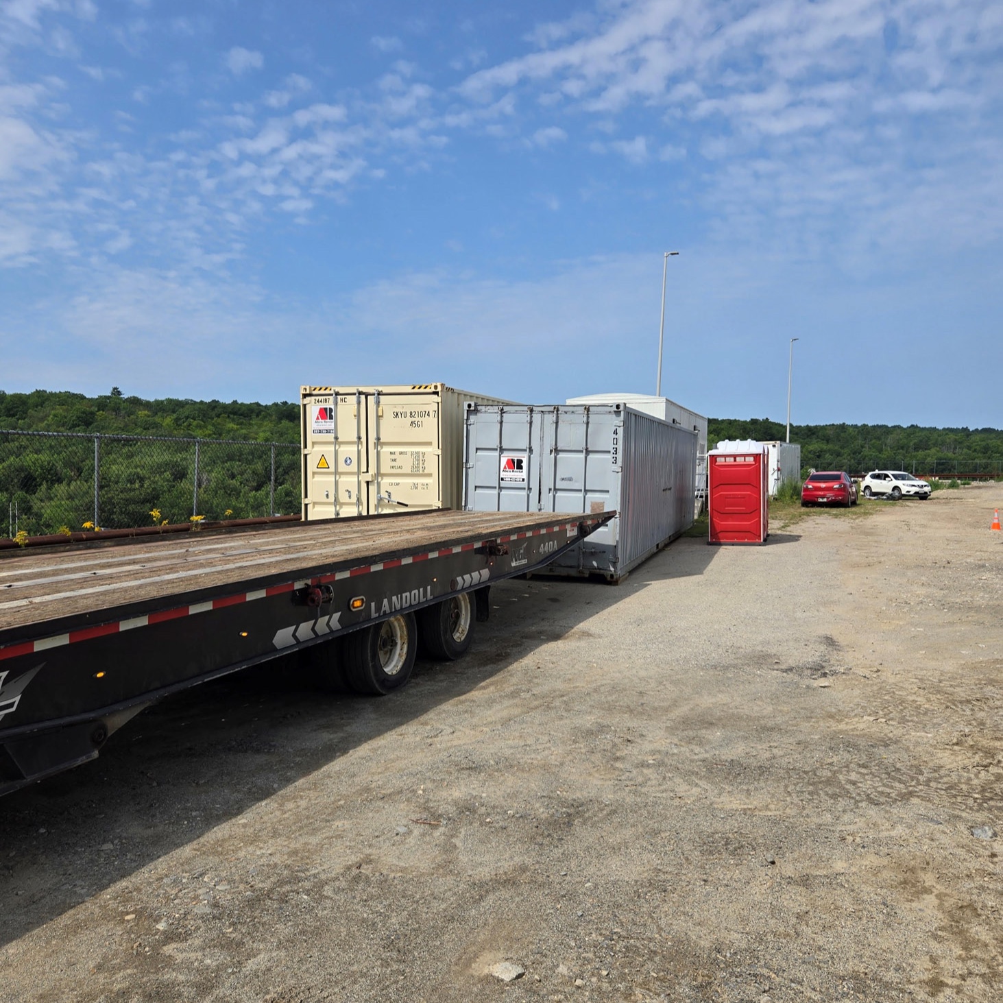 Abco Rental & Storage, Inc. shuttled a 40-foot shipping container from Regional Electrics’ fabricati 