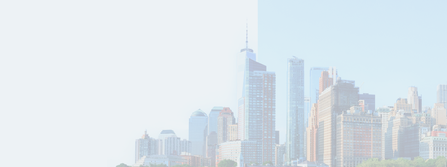 A view of the New York City skyline from New Jersey.