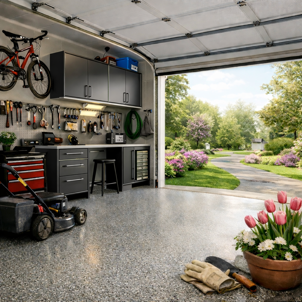 Spring is a great time to get organized. ???? A clean garage makes daily life easier and weekends more enjoyable. Start your garage makeover with a free consultation.