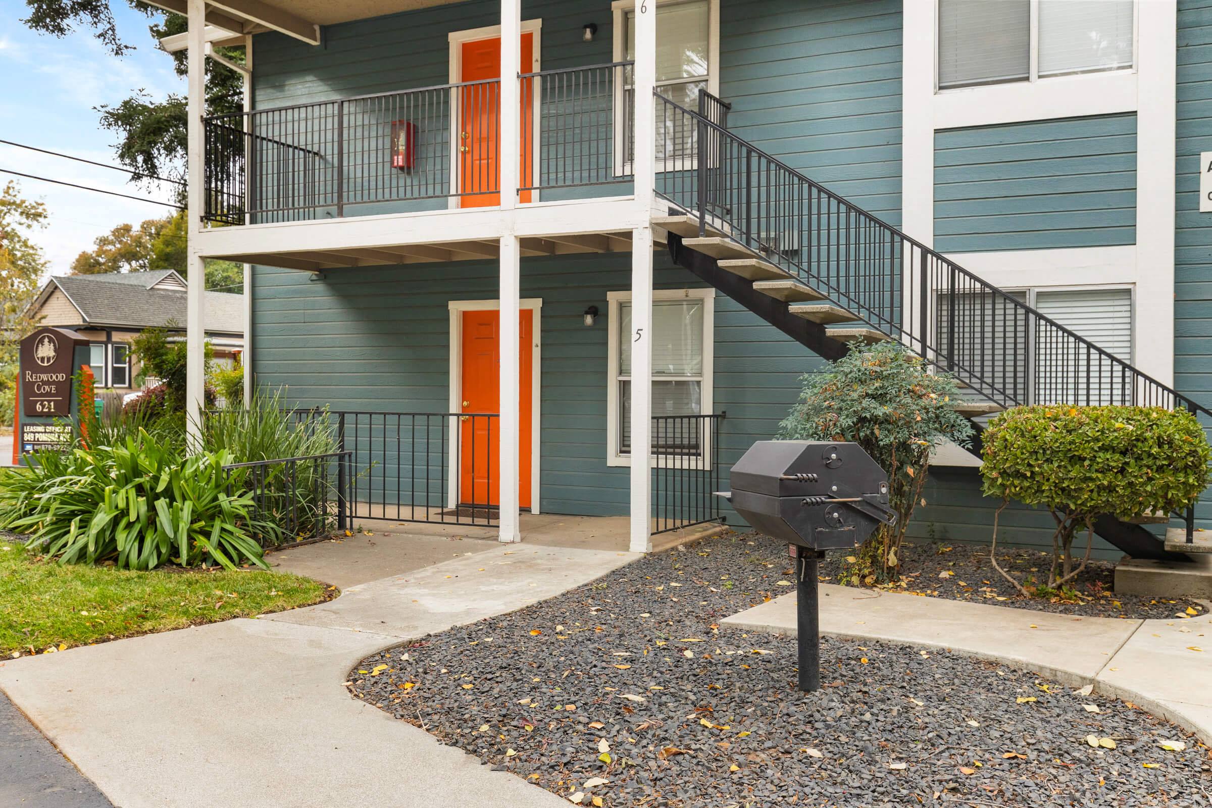 Courtyard With Mailbox