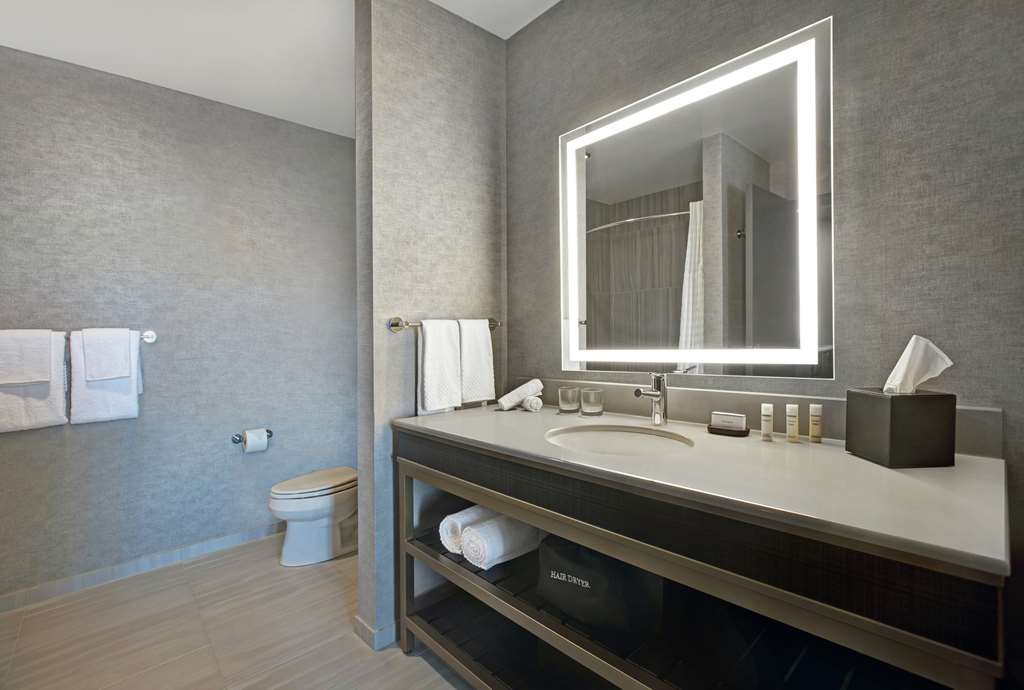 Guest room bath Embassy Suites by Hilton Rockford Riverfront Rockford (815)668-7878