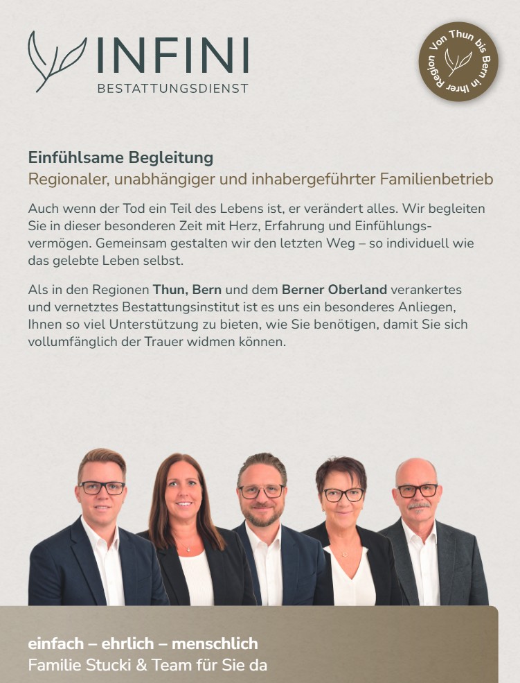 INFINI Bestattungsdienst, Frutigenstrasse 24E in Thun