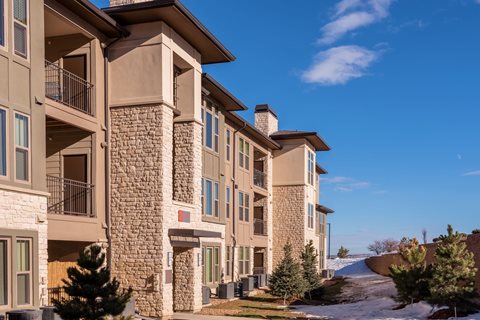 Apartment building exterior view