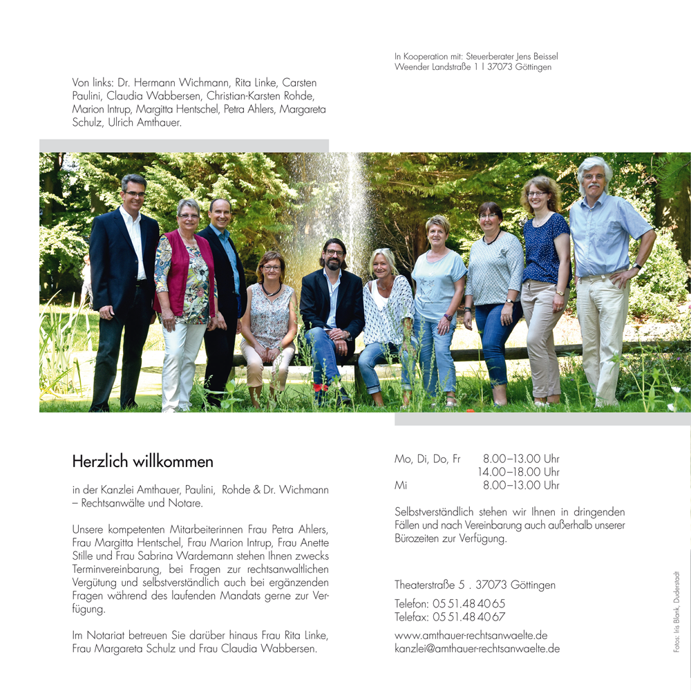 Dr. Wichmann Suthaus Rohde Paulini & Teupke Rechtsanwälte und Notar, Theaterstr. 5 in Göttingen