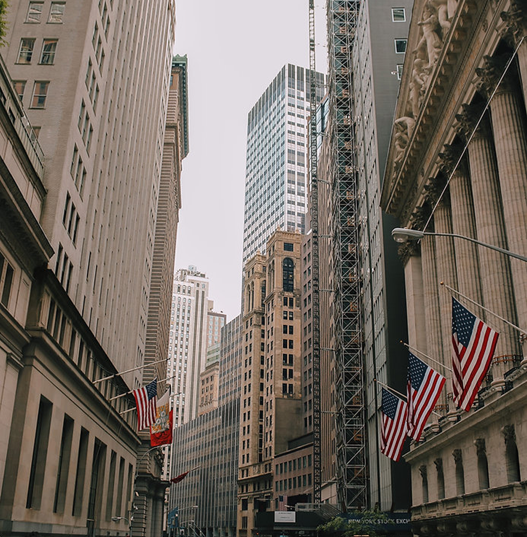 Wall Street in New York City.