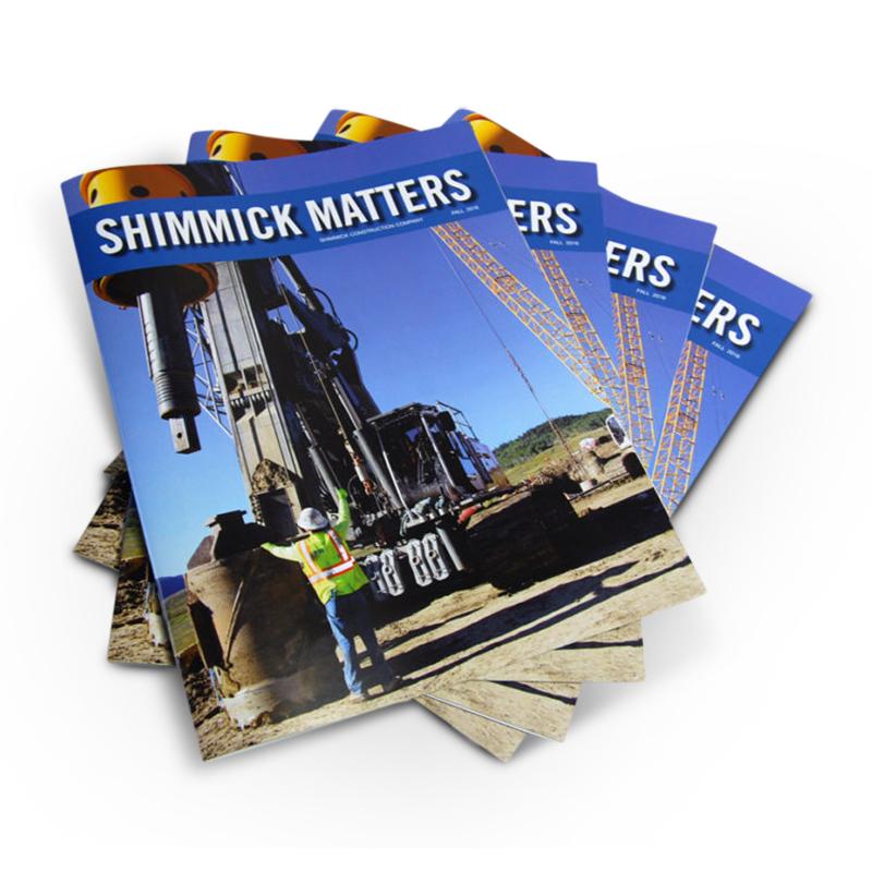 Magazine for Shimmick. Offset printing by PLC Print.