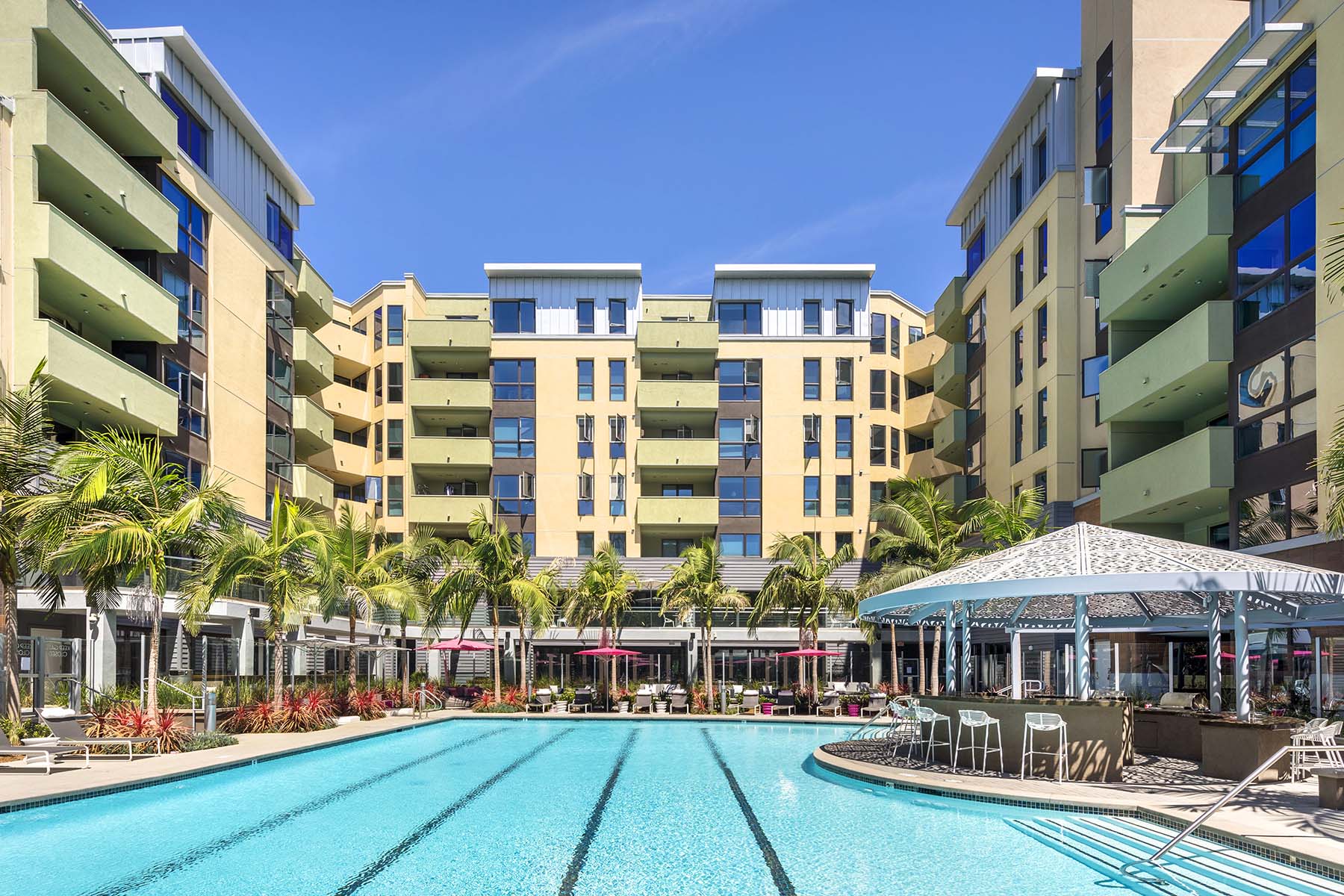 A large swimming pool