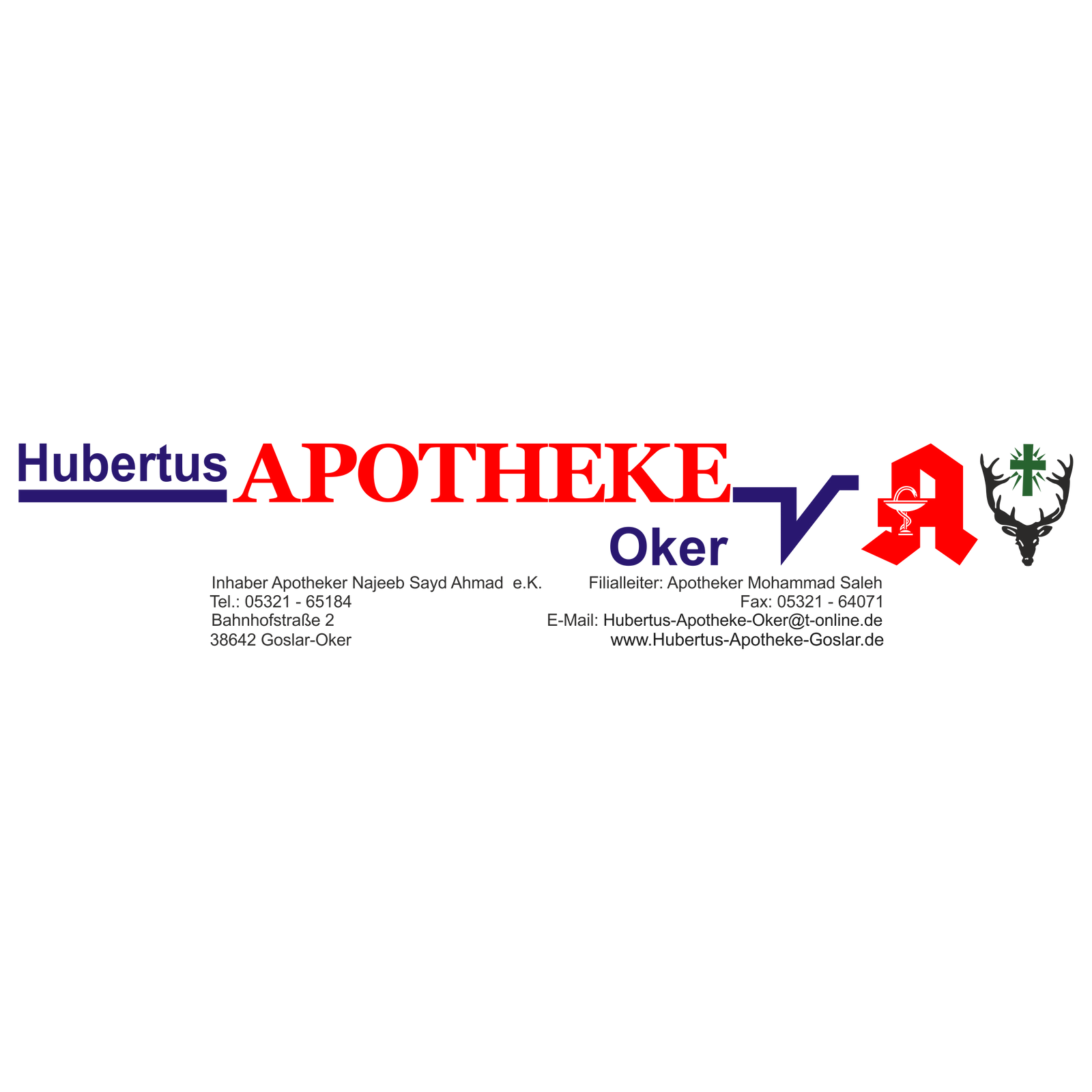 Hubertus Apotheke Oker in Goslar - Logo