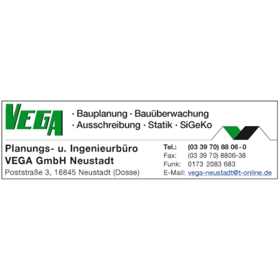 Logo VEGA GmbH Neustadt/Dosse Planungs- und Ingenieurbüro