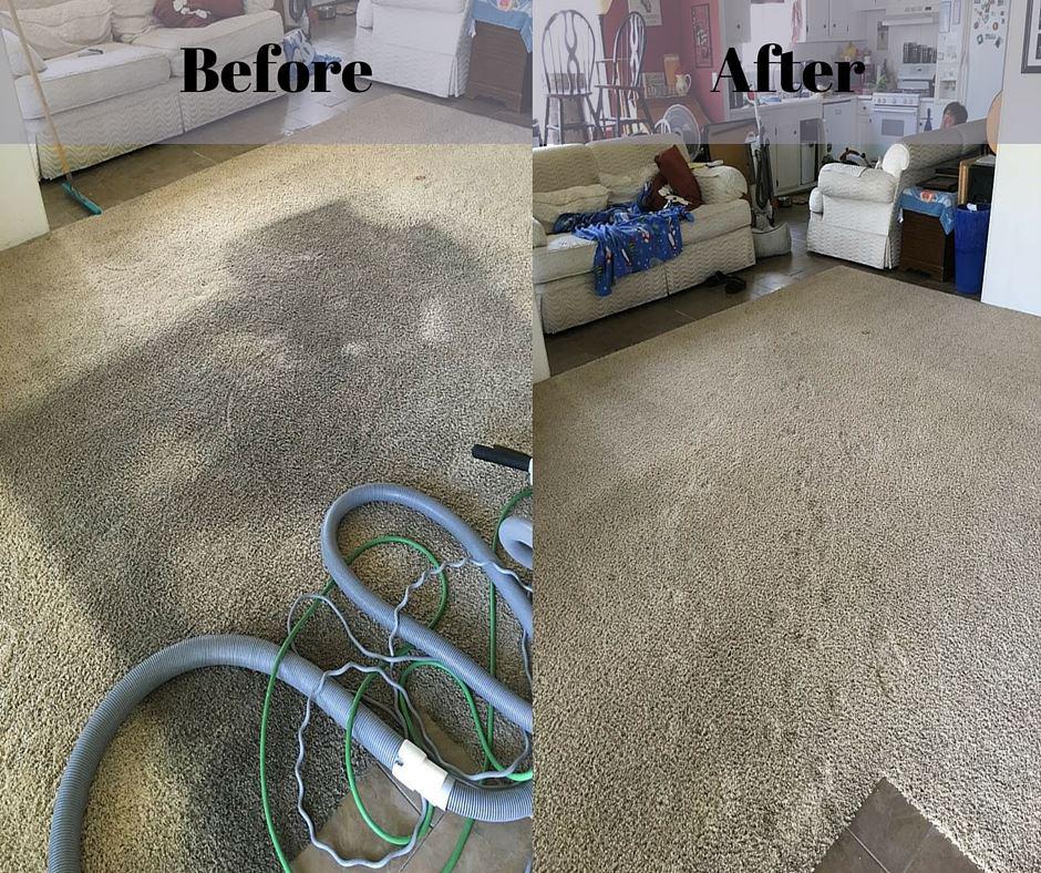 sanBefore and after carpet cleaning in Omaha, NE