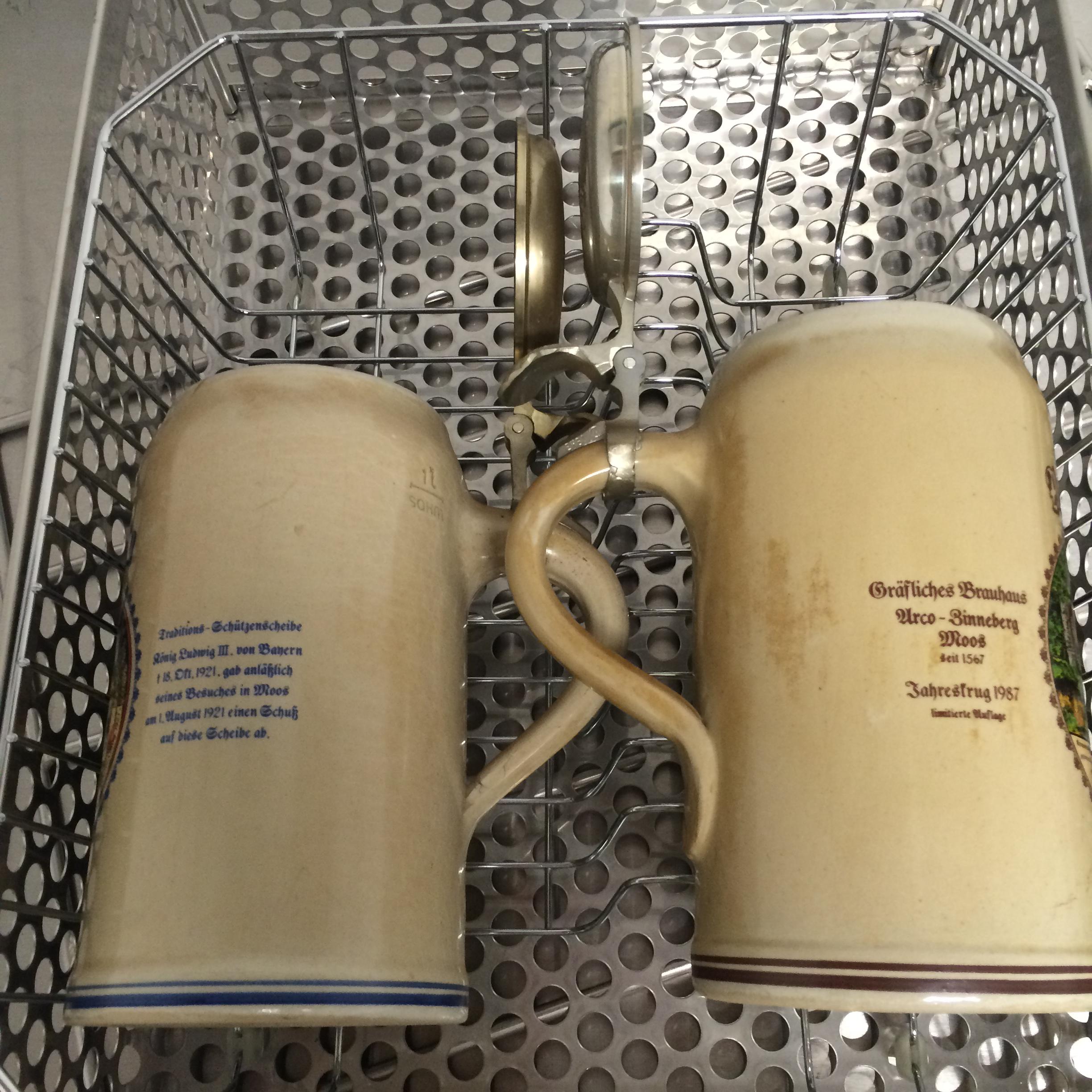 These mugs were damaged by a fire. Our team will make them look brand new again!