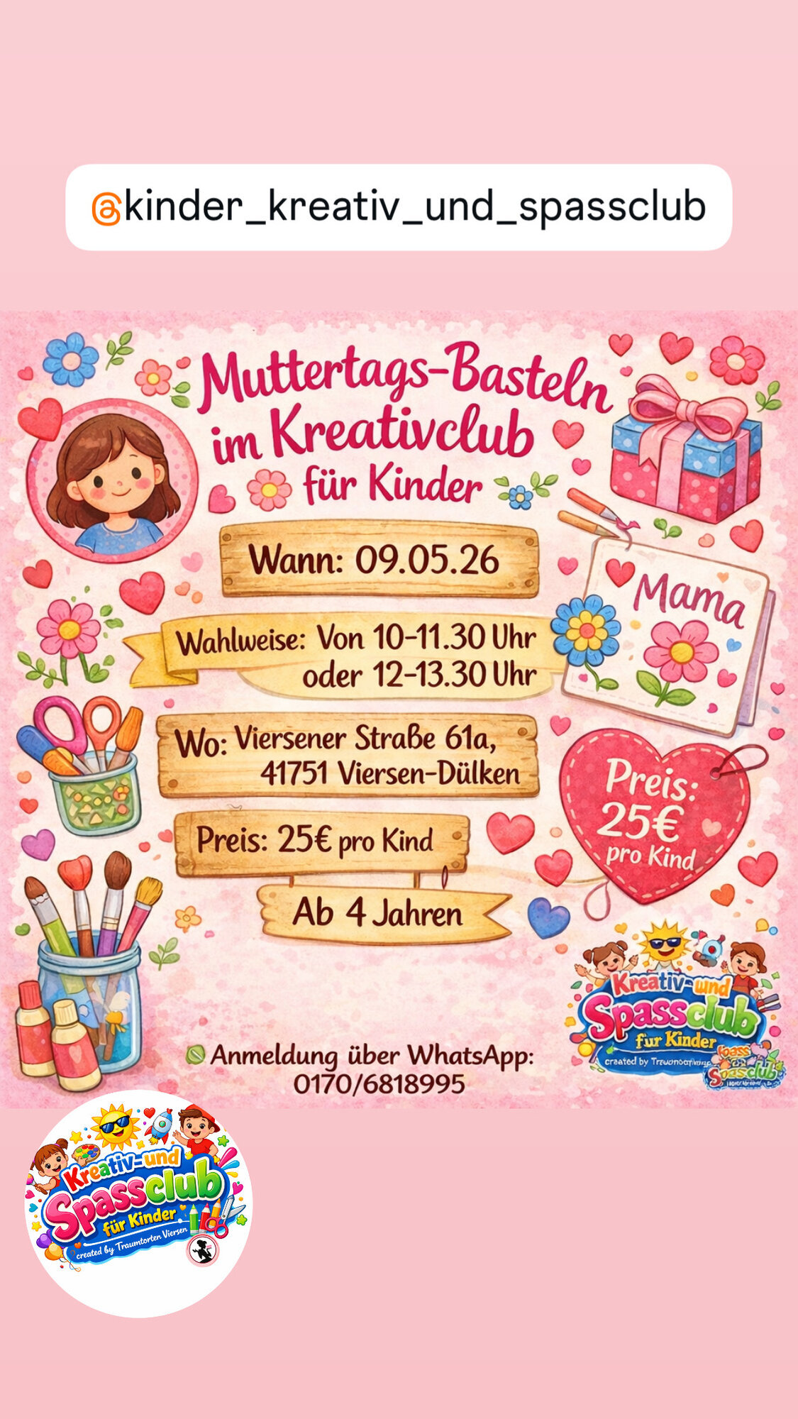 Kreativ- und Spassclub für Kinder, Viersener Straße 61a in Viersen