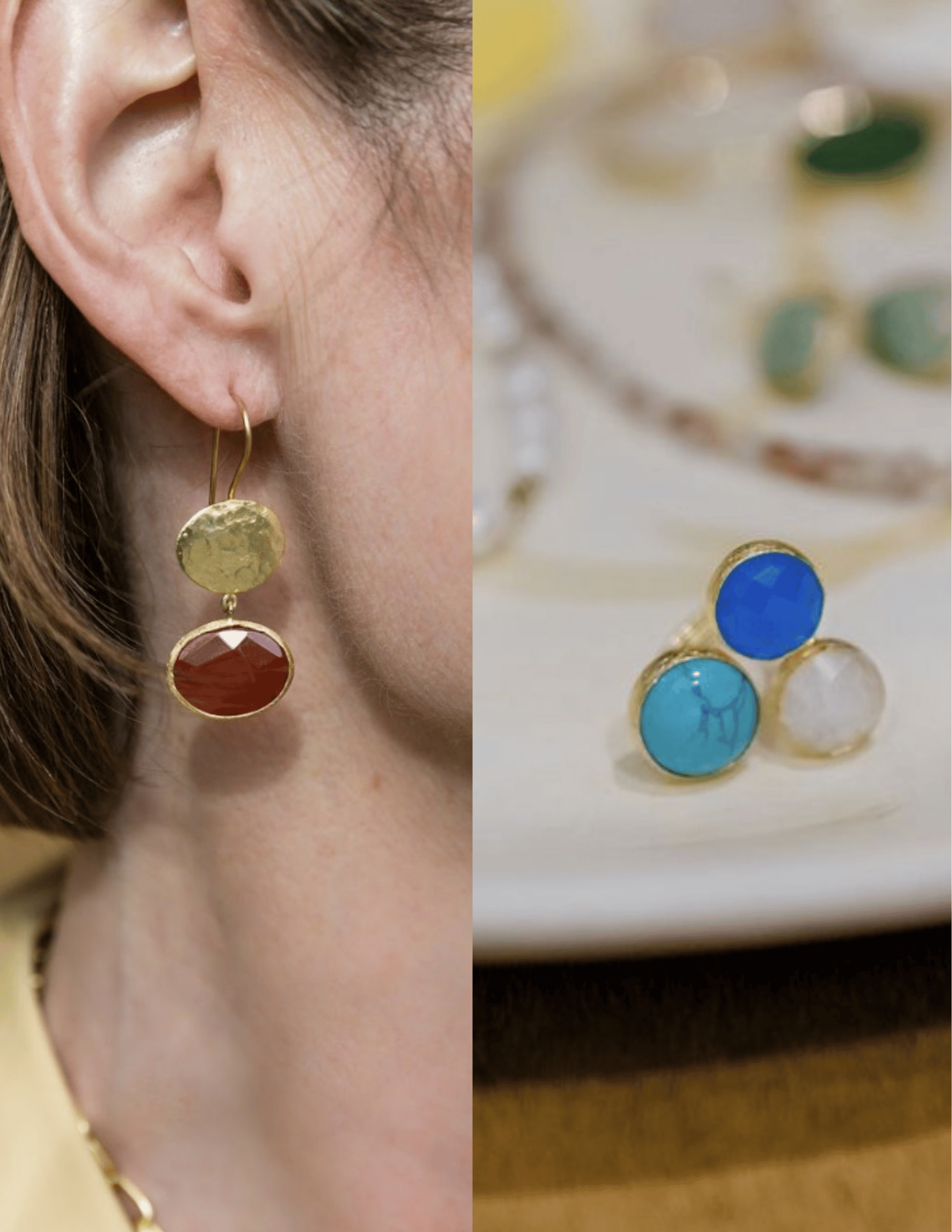 Did you know that wearing a pink or red stone (think rose quartz, carnelian, red quartz, garnet, etc.) can bring love into your life?
From ancient times through today, carnelian and red agate stones have been held with high regard in many cultures around the world.
Agate is so beautiful, can be found in different colors, and holds a powerful and symbolic meaning. Feel confident and loved wearing stunning red agate!
