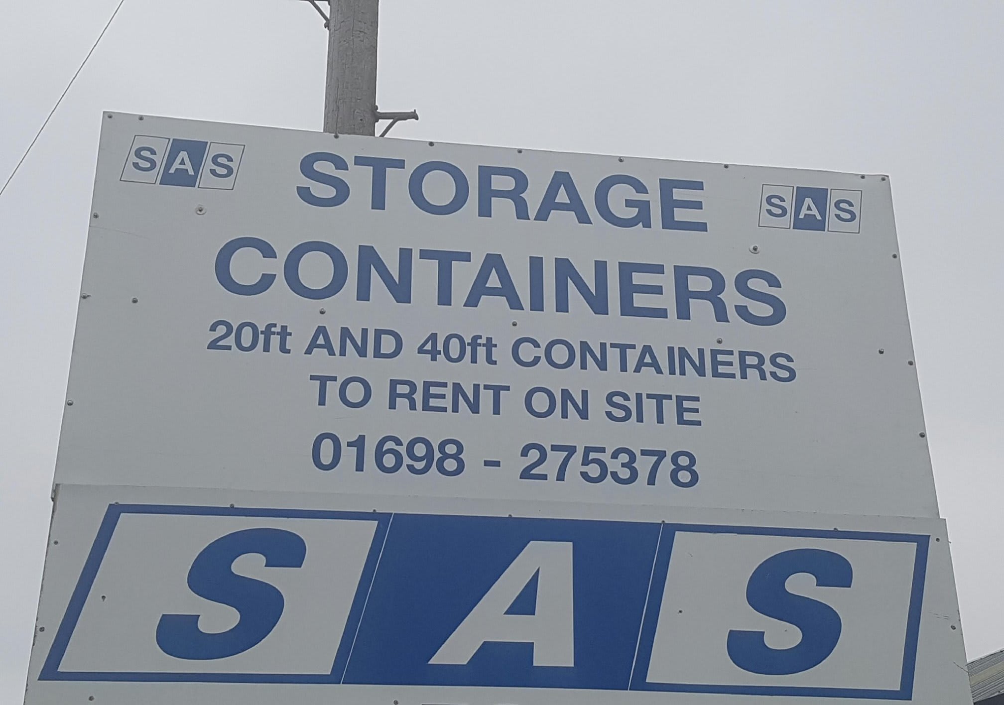SAS Container Storage Motherwell 01698 275378