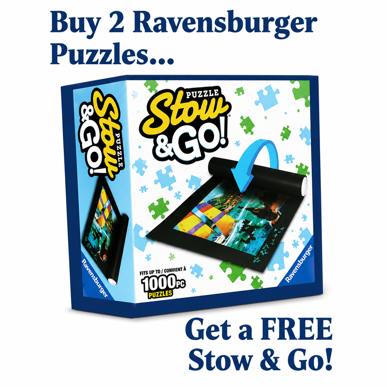 Ravensburger promo at select locations, starting at Del Amo! Buy 2 Ravensburger puzzles, get a free  