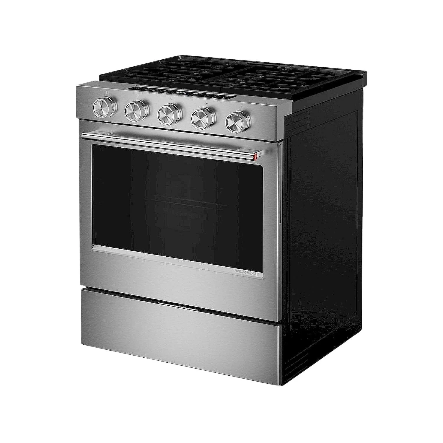 Modern stainless steel gas range featuring multiple burners, spacious oven capacity, and professional styling, designed to enhance cooking performance, kitchen functionality, and contemporary appliance aesthetics.