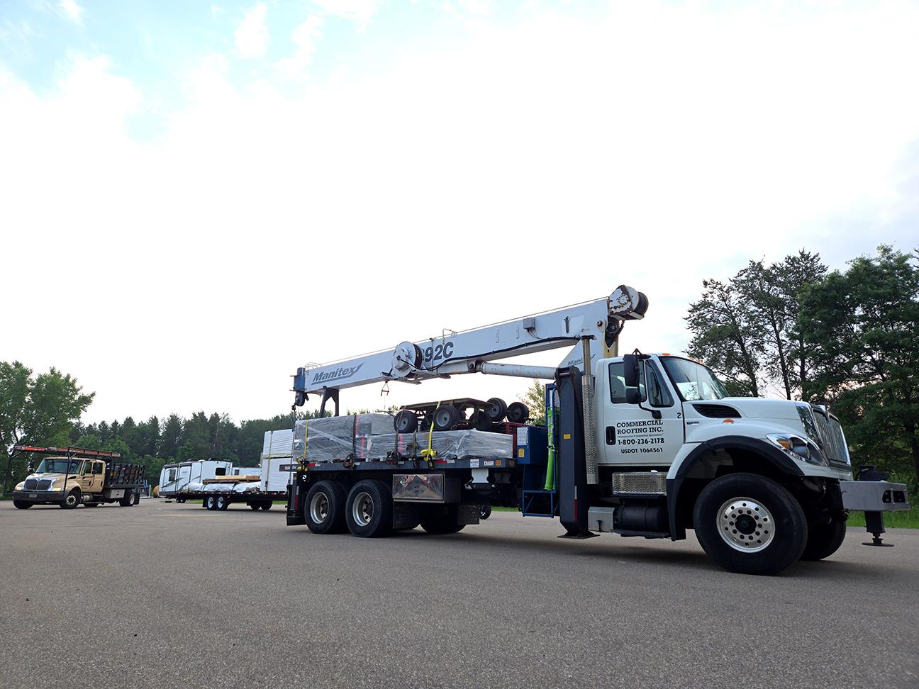Picture of Commercial Roofing Equipment with logo