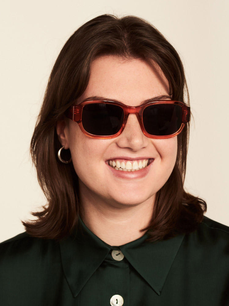 Sunglasses on model image