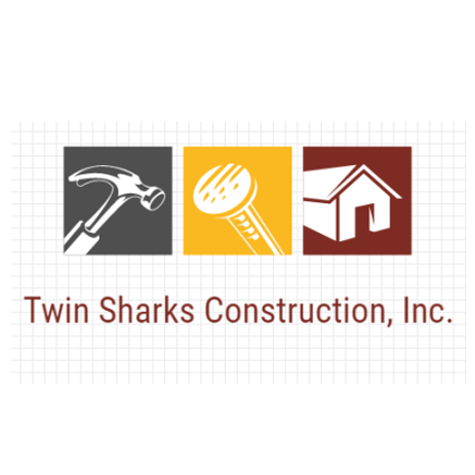 Twin Sharks Construction, Inc. Logo