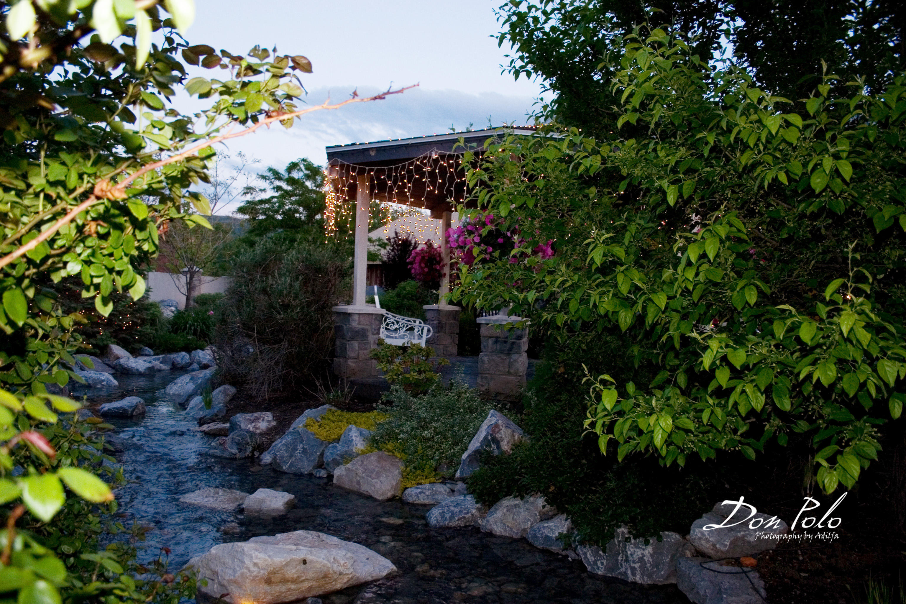 Gazebo creek at Millennial Falls