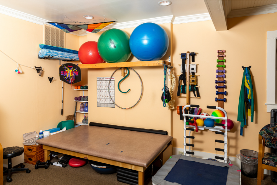 The physical therapy exercise equipment room for Aberdeen Physical Therapy & Wellness, LLC.