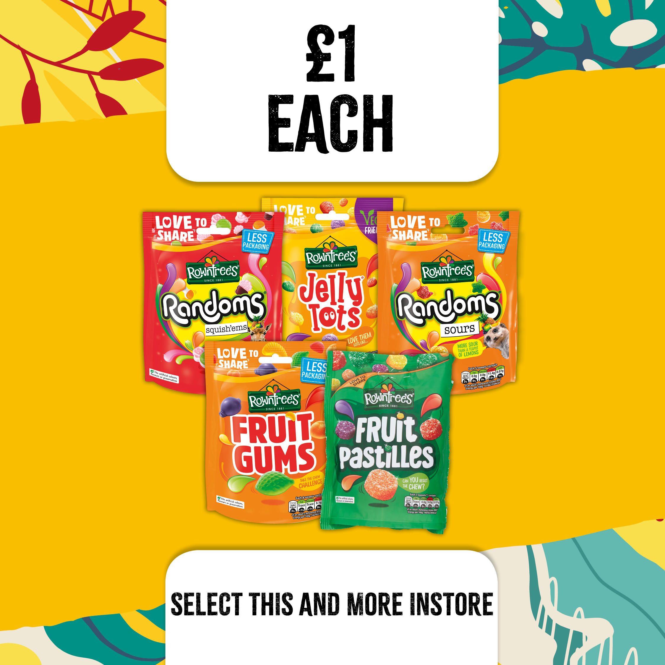 £1 each on sweets at select convenience Select Convenience Huddersfield 01484 541193
