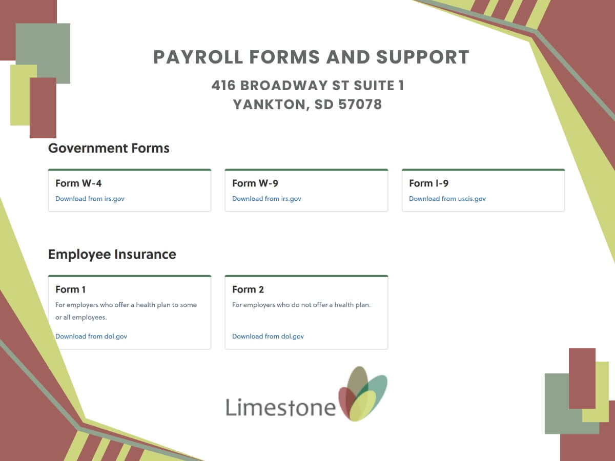 payroll forms and support